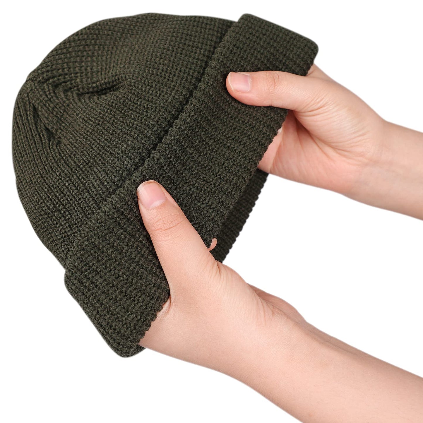 Unisex Thermal Knitted Beanie – Winter, Green"
