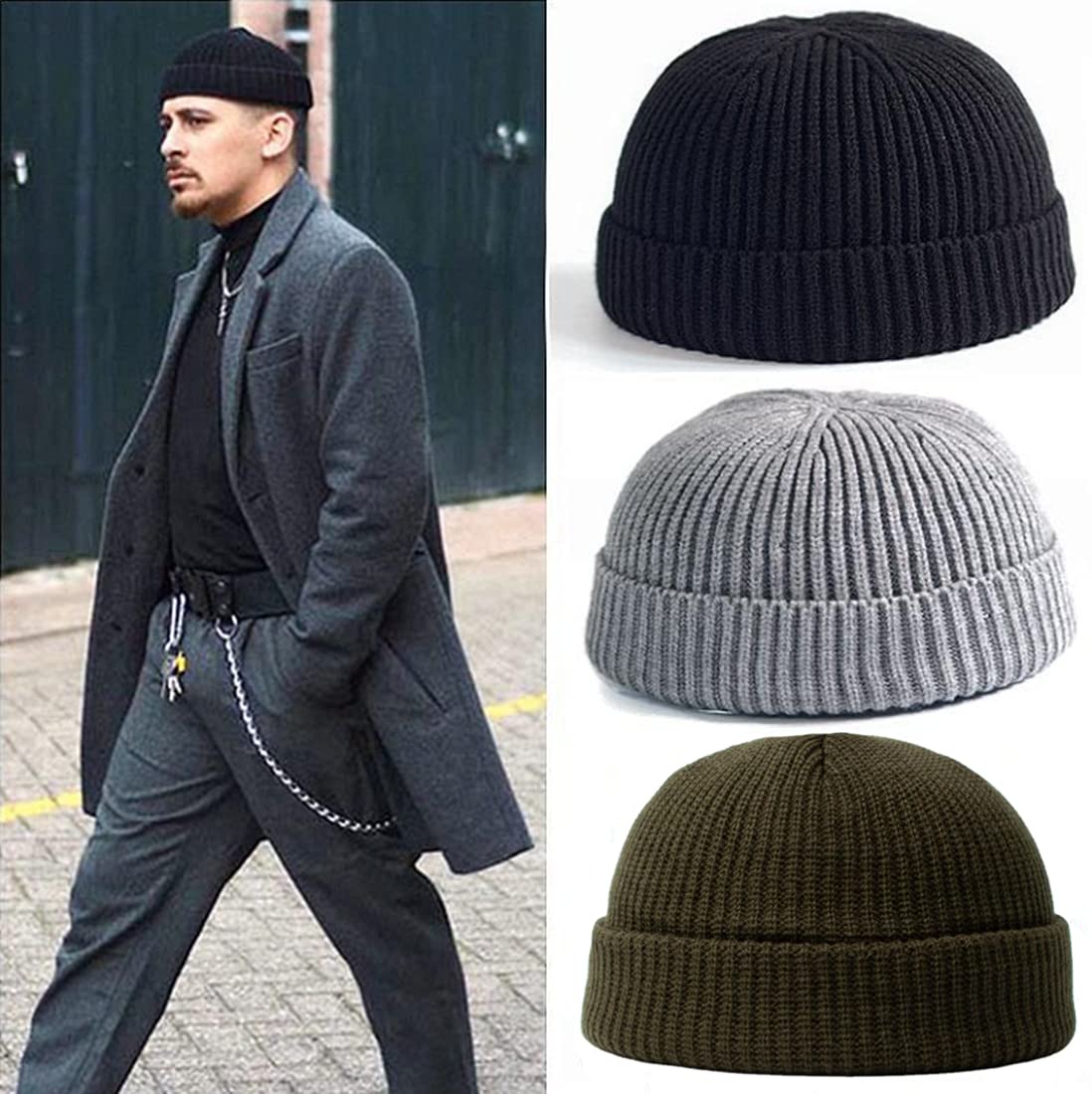 Unisex Thermal Knitted Beanie – Winter, Green"