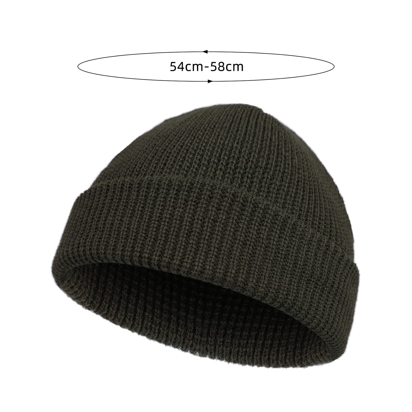 Unisex Thermal Knitted Beanie – Winter, Green"